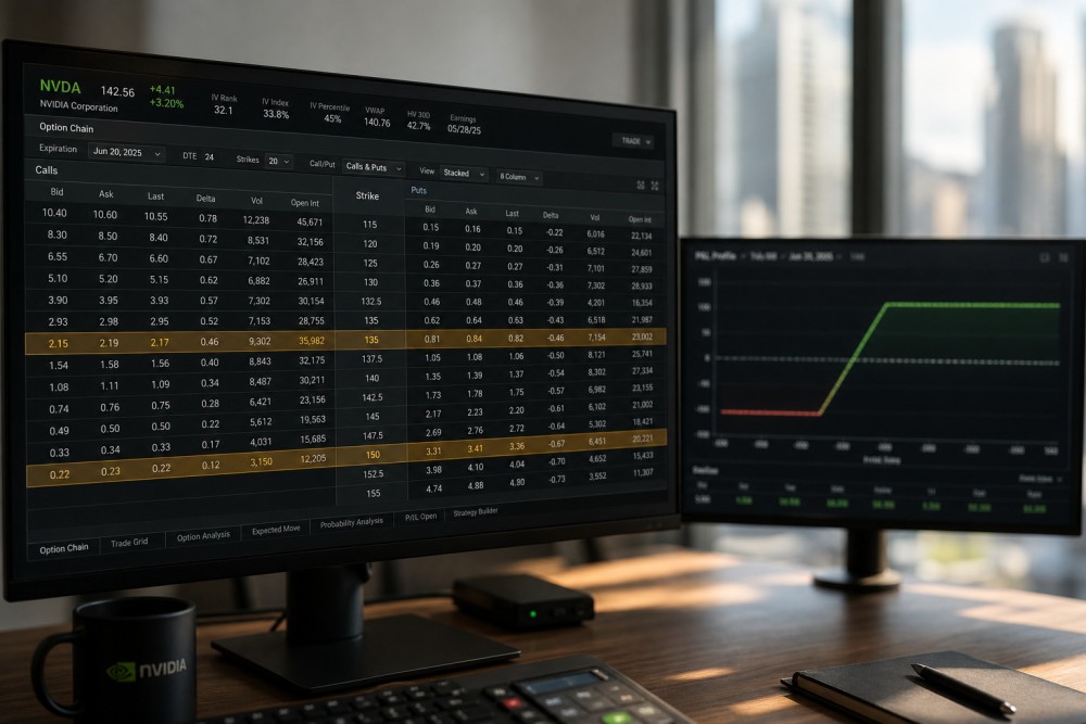 Perbandingan Strategi Long Call dan Bull Call Spread Paling Efisien untuk Saham NVDA 2026