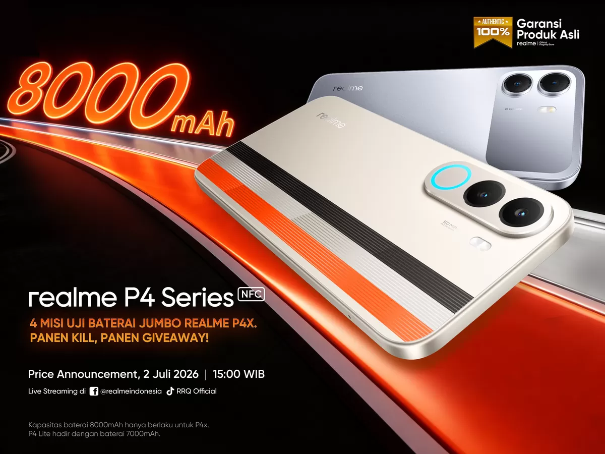 Spesifikasi Unggulan realme P4 Series Hadir 2 Juli 2026 dengan Kapasitas Baterai 8000mAh